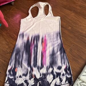 lululemon athletica Pink and Black Long Tank Top